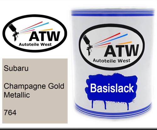 Subaru, Champagne Gold Metallic, 764: 1L Lackdose, von ATW Autoteile West.